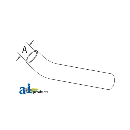 A & I Products Radiator Hose, Bottom 11" x1.5" x1.5" A-180783M1